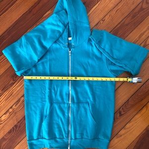 Turquoise American Apparel hoodie